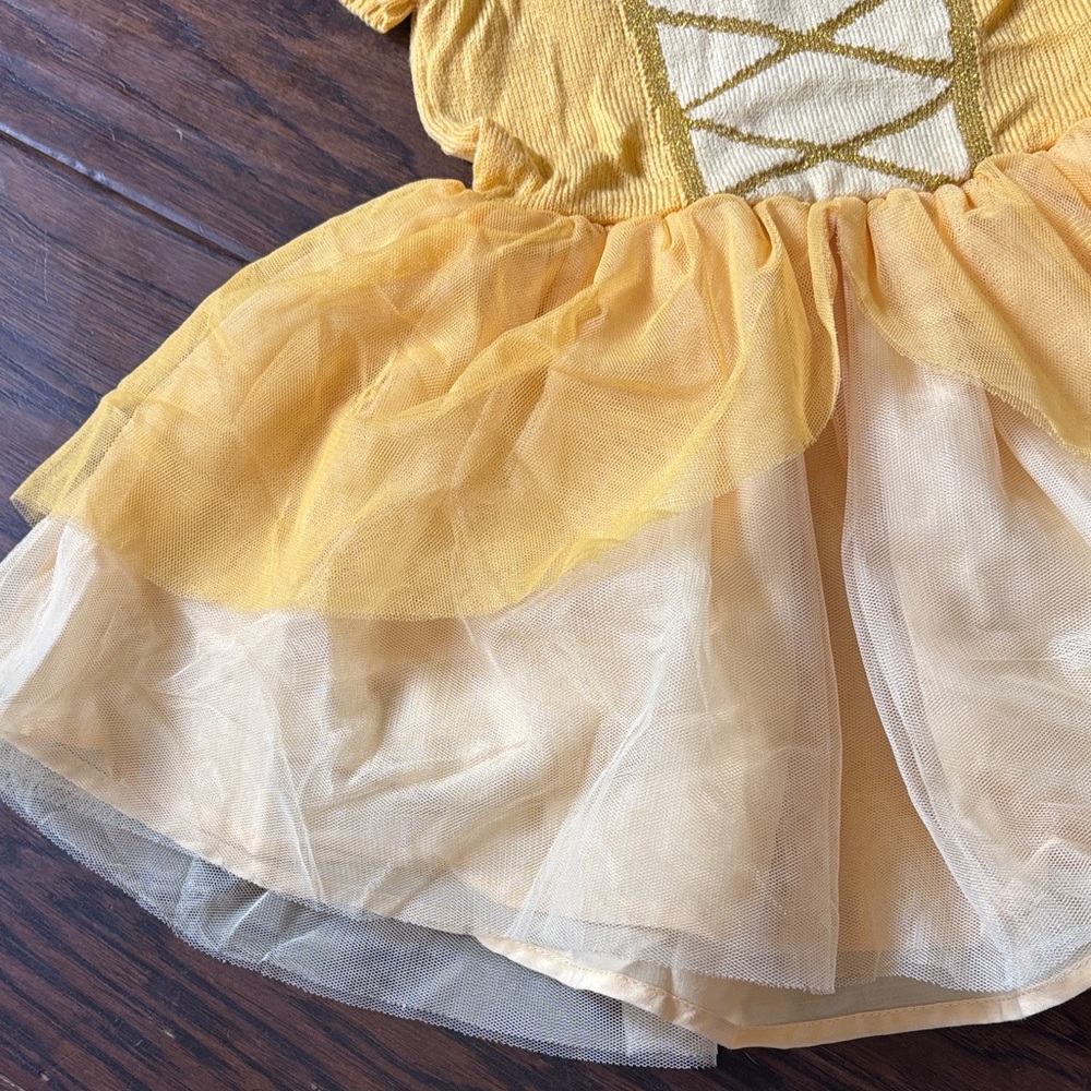 Disney Belle Golden Princess Dress Costume - Picture 3 of 8